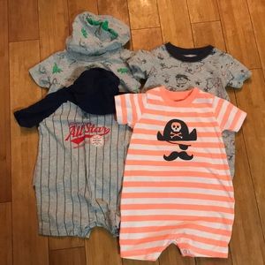 Lot of 4 Carter’s Rompers